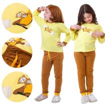 Pijama infantil Unissex para Meninos ou Meninas, conjunto de roupas, manga comprida, 100% algodão, 2 peças, tamanho 1 a 10 anos