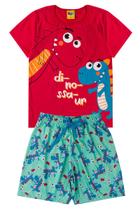 Pijama Infantil Verão Dinossauro Menino/ Piradinhos