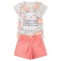 Pijama Infantil Verão Menina - Piscadinha - Laranja Pijama Infantil Verão Menina - Piscadinha - Laranja