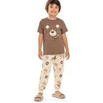 Pijama Infantil Verão Menino Camiseta E Calça Urso Angerô Pijama Infantil Verão Menino Camiseta E Calça Urso Angerô