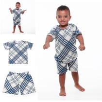 Pijama infantil xadrez Fifico Modas Pijama infantil xadrez Fifico Modas