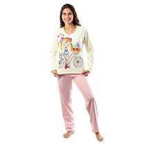 Pijama Inverno Comprido Feminino Longo Estampas Variadas