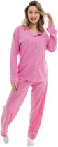 Pijama Inverno Feminino Adulto Americano Maternidade Rosa bebe
