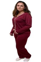 Pijama Inverno Feminino Americano Liso