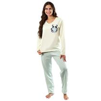 Pijama Inverno Feminino Longo Urso Panda Emporio do Algodao Pijama Inverno Feminino Longo Urso Panda Emporio do Algodao