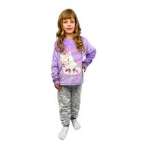 Pijama Inverno Fleece Feminino Infantil