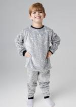 Pijama inverno fleece masculino infantil