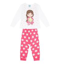 Pijama Inverno Infantil Menina Kyly Algodão Tamanho 1 Ao 3