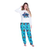 Pijama inverno Kaka Adulto LILO E STITCH III de frio Feminino Roupa De Dormir Pijama inverno Kaka Adulto LILO E STITCH III de frio Feminino Roupa De Dormir