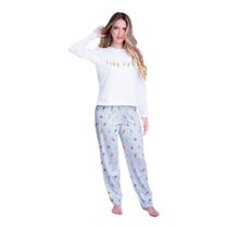 Pijama inverno Kaka Adulto PÁSCOA V de frio Feminino Roupa De Dormir