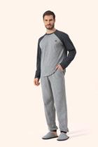 Pijama inverno masculino mescla lua encantada ref 970