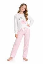 Pijama Inverno Meia Malha Kids Menina Xadrez - TMX