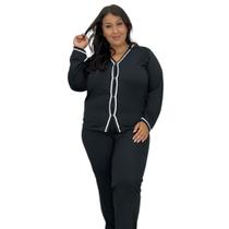 Pijama Inverno Plus Size Blusa Manga Longa e Calça - c14 PIJAMA JANAINA