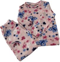 Pijama Inverno Soft Infantil Conjunto de Frio Roupa Para Dormir 4 ao 8