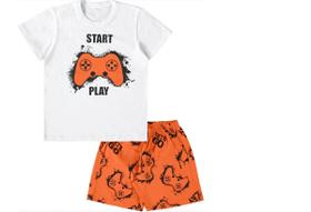 Pijama Juvenil Estampa Brilha no Escuro Video Game Start
