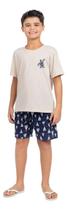 Pijama Juvenil Família Menino Náutico Conforto Moderno -