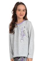 Pijama Juvenil Feminino Mescla com Gatinhos - Izitex