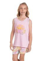 Pijama Juvenil Feminino Rosa Smile Tie-dye - Izitex