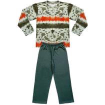 Pijama Juvenil Look Jeans Longo Tie-Dye Verde - VERDE - 4