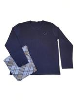 Pijama Juvenil Masculino 100% Algodão Manga Longa Inverno Roupa de dormir