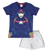 Pijama Juvenil Masculino Capitão América Marvel 53.05.0010 Pijama Juvenil Masculino Capitão América Marvel 53.05.0010
