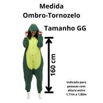 Pijama Kigurumi Dinossauro Infantil e Adulto