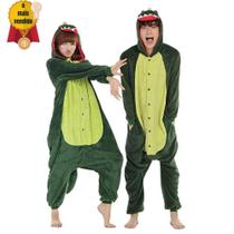 Pijama Kigurumi Dinossauro Skin Game Free Fire Unissex Macacão com Capuz