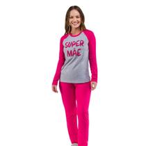 Pijama Longo Algodão Bela Notte 1001573 Super Mãe