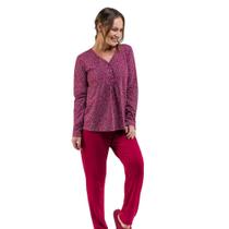 Pijama Longo Algodão e Viscolycra Bela Notte 1001596 Floral Pijama Longo Algodão e Viscolycra Bela Notte 1001596 Floral