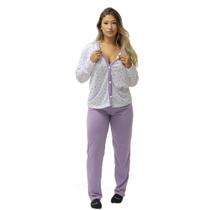 Pijama Longo Amamentação Feminino Aberto Botões Inverno Pijama Longo Amamentação Feminino Aberto Botões Inverno
