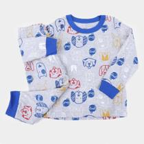 Pijama Longo Bebê Brandili Estampado Masculino