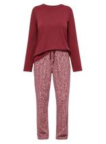 Pijama Longo Bela Notte 10011749 Feminino Mini Corações Viscolycra T. P/GG Pijama Longo Bela Notte 10011749 Feminino Mini Corações Viscolycra T. P/GG