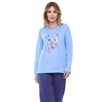Pijama Longo Cachorro Doce Luar 10870 Marinho