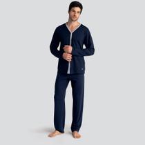 Pijama Longo com Abertura Frontal Mash Adulto Masculino 800.49
