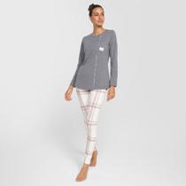 Pijama Longo Cor Com Amor Legging Estampado Feminino