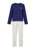 Pijama Longo Daisy Days 26.38.0068 Feminino Estrelas Algodão T. P/GG Pijama Longo Daisy Days 26.38.0068 Feminino Estrelas Algodão T. P/GG