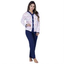 Pijama Longo De Frio Aberto De Botão Amamentação Idoso Pós Cirurgia Pós Parto Pijama Longo De Frio Aberto De Botão Amamentação Idoso Pós Cirurgia Pós Parto