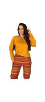 Pijama Longo De Frio Feminino Adulto Manga Inverno