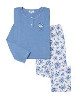 Pijama Longo Desire 1135 Feminino Floral Poliviscose T. M/XG