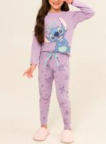 Pijama Longo Disney 24.42.0005 Infantil Stitch Algodão T. 04/08