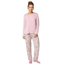 Pijama Longo Em Viscose Lupo Adulto Feminino 24604-001 Pijama Longo Em Viscose Lupo Adulto Feminino 24604-001
