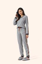 Pijama longo fem mescla lua encantada ref 971 Pijama longo fem mescla lua encantada ref 971
