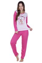 Pijama Longo Feminino Adulto Inverno Manga Longa GabI- c8 GABI