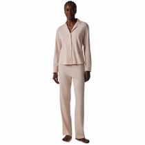 Pijama Longo Feminino Americano Botões Hering Pijama Longo Feminino Americano Botões Hering