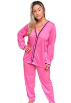Pijama Longo Feminino Blogueira Sonhar Sleepwear - REF 510 - PINK