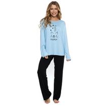 Pijama Longo Feminino Cat Pellin 011 Super quentinho