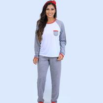 Pijama Longo Feminino Cia do Corpo 4677 Raglan