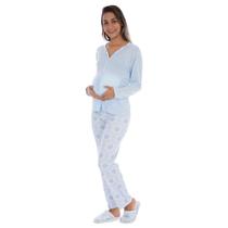 Pijama Longo Feminino de Gestante Inverno - Bella Pelle