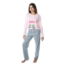 Pijama Longo Feminino De Inverno Cat Empório Do Algodão