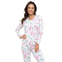 Pijama Longo Feminino Floral Doce Luar 5900 Viscose